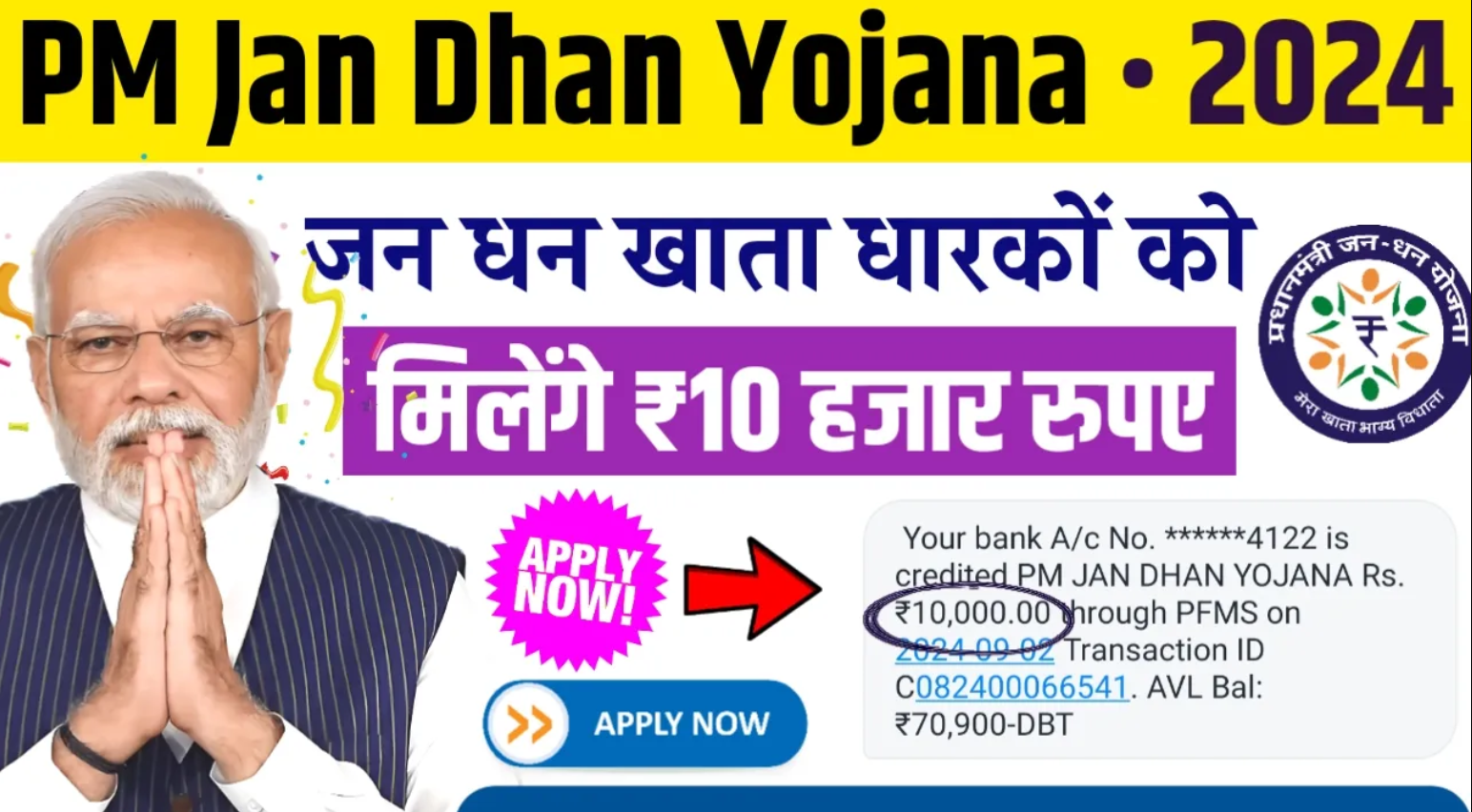 PM Jan Dhan Yojana 2024